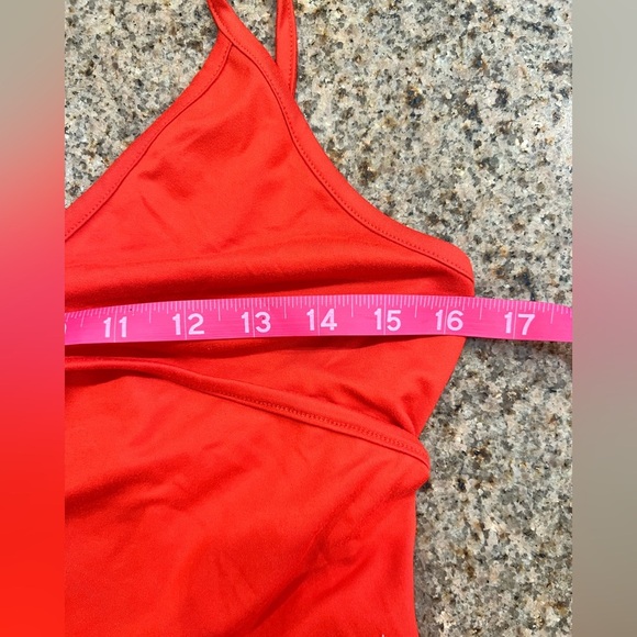 COMMENSE Rosette V-Neck Backless Cami Dress COLOR - Red, NWT Sold out online XL - Picture 11 of 12